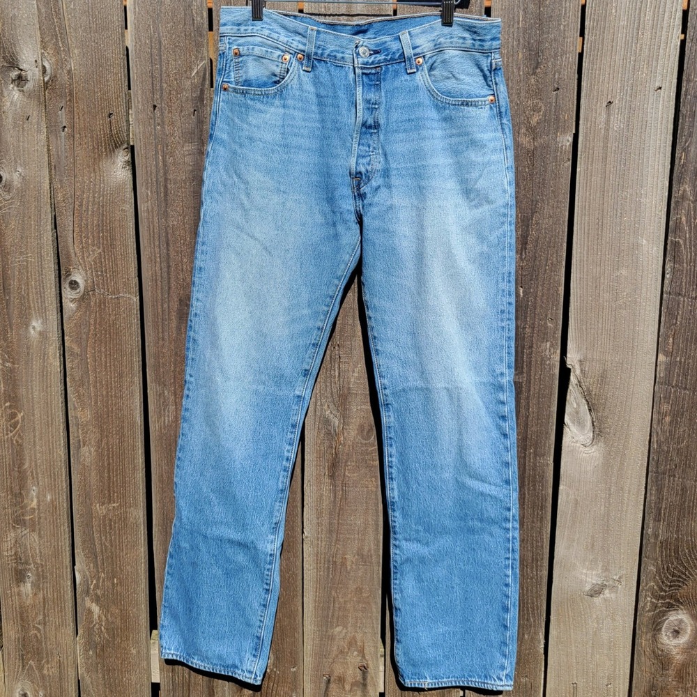 Levis 501 Original Fit Jeans 34x34 (34x32 Actual) Denim Straight Leg Button Fly